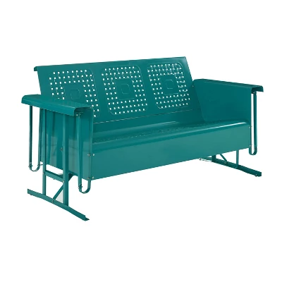 Bates Outdoor Sofa Glider - Turquoise - Crosley - Image 4