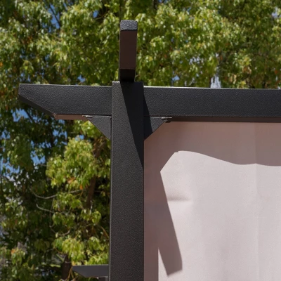 Lawrence 10' X 10' Steel Gazebo - Gray - Christopher Knight Home - Image 2