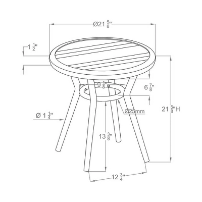 3pc Arna Patio Chair Set With Side Table - MiBasics - Image 9