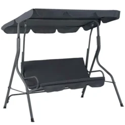 Aoodor 3 Seater Patio Porch Swing With Canopy