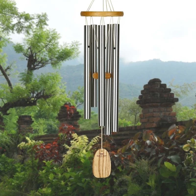 Woodstock Wind Chimes Signature Collection, Chimes Of Bali, 25'' Silver Wind Chime BWS