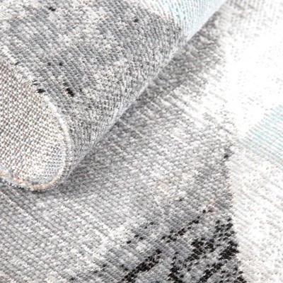 Sofia Holly 7'9" X 10'2" Outdoor Patio Rug Gray/Blue - Nicole Miller - Image 3