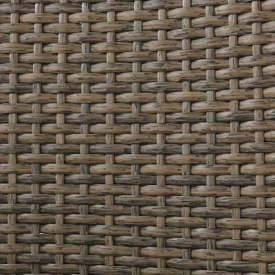 Rockport Outdoor Ottoman - Oatmeal/Light Brown - Crosley - Image 4