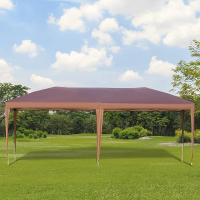 Outsunny 10' X 20' Pop Up Canopy With Sturdy Frame, UV Fighting Roof, Carry Bag For Patio, Backyard, Beach, Garden - Image 2