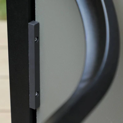 5pc Patio Dining Set With Rattan Arm Chairs & Square Faux Wood & Steel Tabletop - Captiva Designs - Image 8