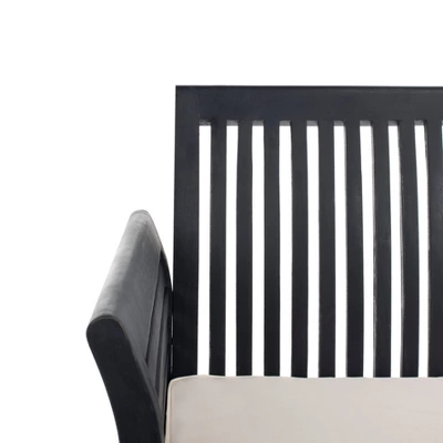 Carson 4pc Outdoor Set - Black/White - Safavieh - Image 3