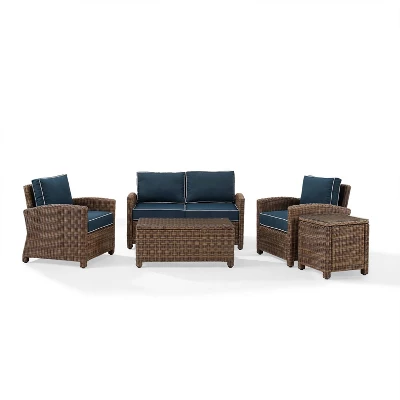 Bradenton 5pc Outdoor Wicker Conversation Set - Crosley - Image 9
