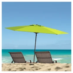 7.5' X 7.5' UV And Wind Resistant Beach/Patio Umbrella Green - CorLiving