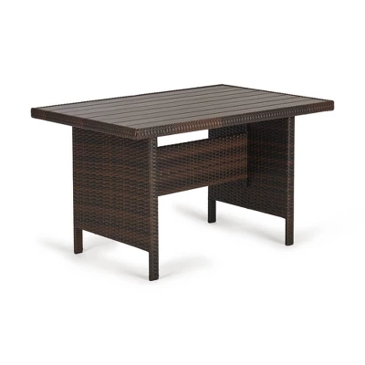 6pc Wicker Outdoor Conversation Set With Cushions & Ottomans - Orange - EDYO LIVING - Image 9