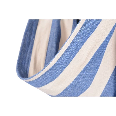 Boho Breeze Swinging Bungalow Hammock Chair - Hampton Blue Stripe - Blue Wave - Image 3