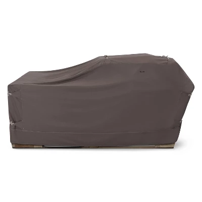 Classic Accessories Ravenna Water-Resistant BBQ Grill Cover For Island With Left And Right Grill Head, Dark Taupe - Image 11