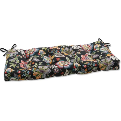 Outdoor/Indoor Blown Bench Cushion Telfair Midnight Black - Pillow Perfect - Image 5