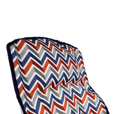 Picnic Time Tranquility Portable Beach Chair - Navy Blue/Gray - Image 5