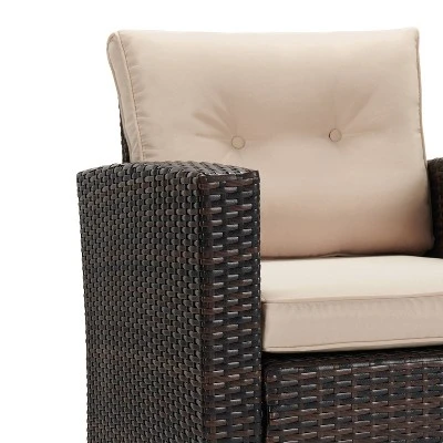 5pc Wicker Outdoor Conversation Set - EDYO LIVING - Image 10
