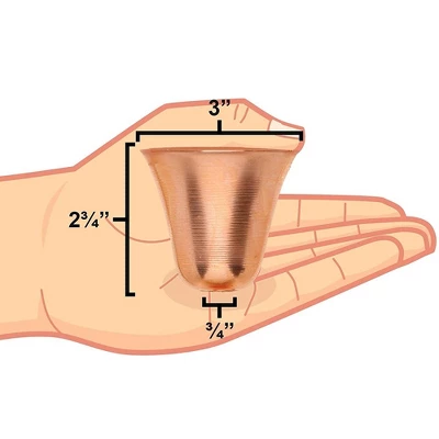 Marrgon Copper Rain Chain With Bell Style Cups For Gutter Downspout Replacement