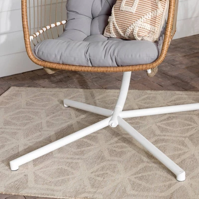 Toluca Hanging Outdoor Boho Egg Chair With Cushion - Saracina Home - Image 7