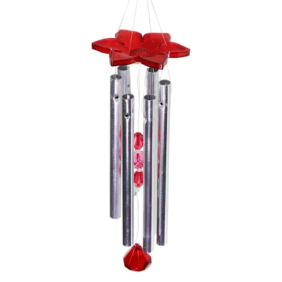 9.25" Metal And Plastic Hummingbird Spinning Wings Wind Chime - Exhart - Image 5