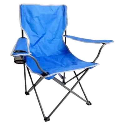 Four Seasons Courtyard OC500S-V Self Enclosing Lightweight Quad Chair With Cupholder For Camping, Sporting Events, And Tailgating, Blue (6 Pack) - Image 3