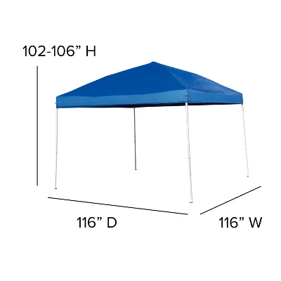 Flash Furniture 10'x10' Pop Up Event Canopy Tent With Carry Bag And Folding Bench Set - Portable Tailgate, Camping, Event Set - Image 7