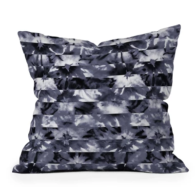 Wagner Campelo Shibori Stripes Outdoor Throw Pillow Black - Deny Designs - Image 5