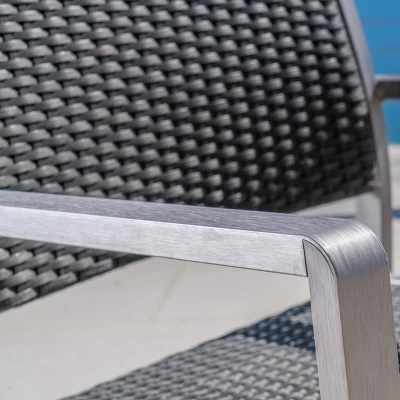 Cape Coral 2pk Wicker Dining Chairs - Gray - Christopher Knight Home - Image 2