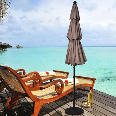 Tangkula Outdoor Auto-tilt Patio Market Umbrella W/ Double Vented - Image 2