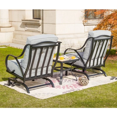 3pc Steel Patio Seating Sets - Lokatse
