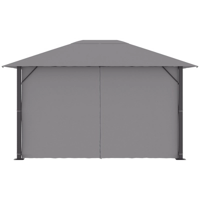 Outsunny 13' X 10' Patio Gazebo Outdoor Canopy Shelter With Sidewalls, Vented Roof, Aluminum Frame For Garden, Lawn, Backyard And Deck - Image 5
