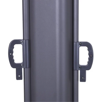 236" X 63" Retractable Outdoor Patio Balcony Deck Side Awning White - Captiva Designs - Image 2