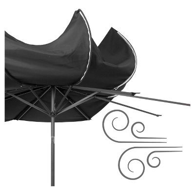 10' Wind Resistant Tilting Patio Umbrella - CorLiving - Image 5