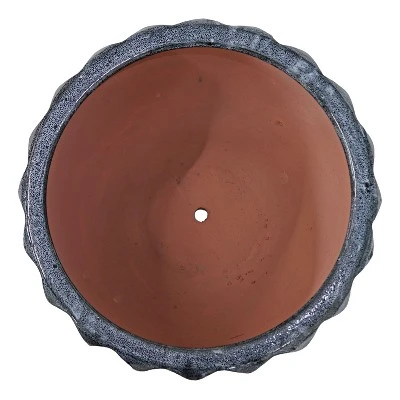 Sunnydaze Decor Sunnydaze Round Ceramic Planter - Black Mist - 10" - Set Of 2 - Image 3