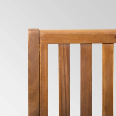 Yadira 3pc Acacia Wood Chat Set - Teak/Dark Teal - Christopher Knight Home - Image 4