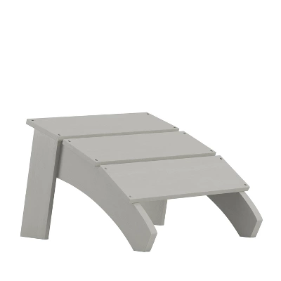 Merrick Lane Modern All-Weather Poly Resin Wood Adirondack Ottoman Foot Rest - Image 12