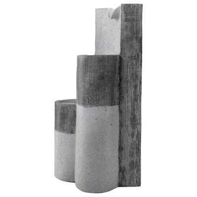 Northlight 24" Gray Speckled Modern Style 3-Tier Rainfall Outdoor Water Fountain - Image 4