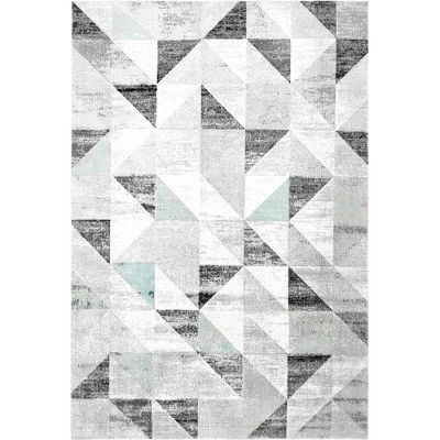 Sofia Holly 7'9" X 10'2" Outdoor Patio Rug Gray/Blue - Nicole Miller