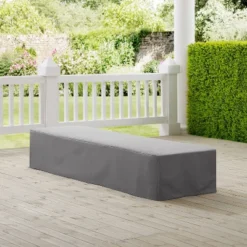 Crosley Outdoor Chaise Lounge Furniture Cover, Gray
