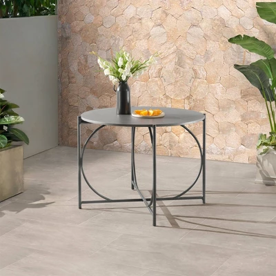 Alburgh 30" Round Bistro Table - Charcoal - Alaterre Furniture - Image 3