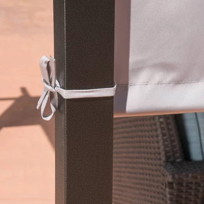 Lawrence 10' X 10' Steel Gazebo - Gray - Christopher Knight Home - Image 4