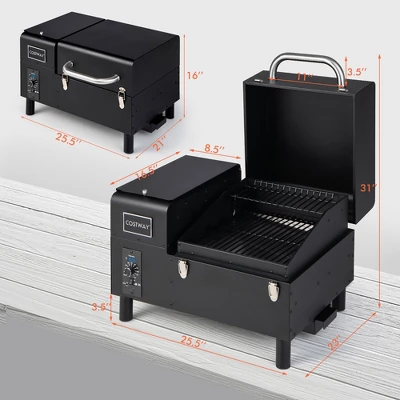 Costway Electric Wood Pellet Grill And Smoker Tabletop W/ Temperature Probe - Image 3