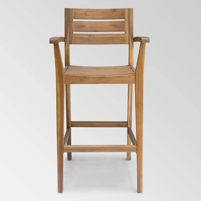 Stamford 5pc Acacia Wood Rustic Bar Set Teak Finish - Christopher Knight Home - Image 2