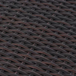 NicBex Outdoor End Table Modern Rattan Hourglass Outdoor Coffee Table Outdoor Side Table, Patio Table Small Table For Backyard, Balcony, Porch