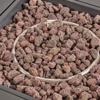 7pc Brava Acacia Patio Sectional Sofa Set With Fire Pit Gray - Christopher Knight Home - Image 2