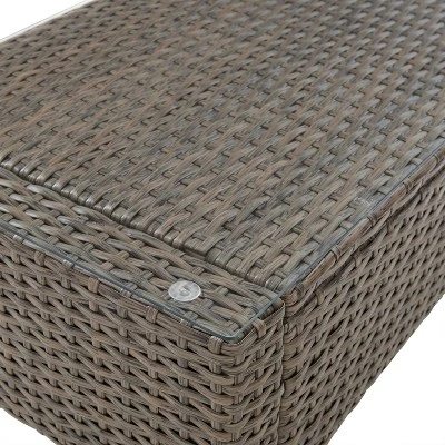 Rockport Outdoor Wicker Coffee Table - Crosley - Image 4