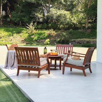 Sopra 5pc Wood Patio Chat Set - Cambridge Casual