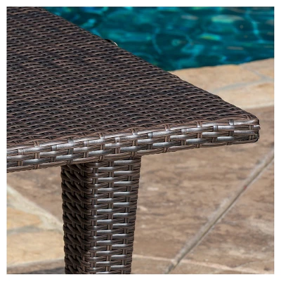 Delani 7pc Wicker Patio Dining Set - Brown - Christopher Knight Home - Image 2