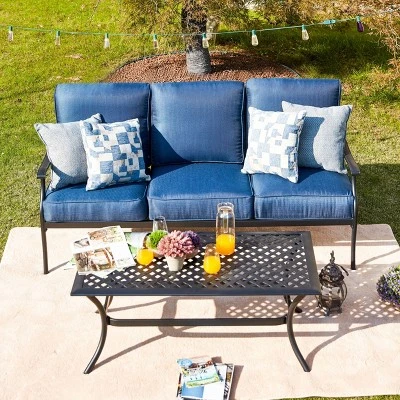 2pc Sofa And Coffee Table Patio Seating Set - Patio Festival - Image 10
