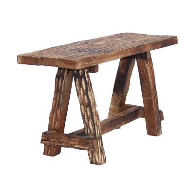 Wooden Garden Patio Bench Brown - The Urban Port - Image 3