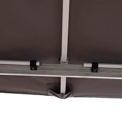 Outsunny Patio Gazebo 10' X 10' Outdoor Soft Top Canopy Tent With Zippered Mesh Sidewalls, Privacy Curtains, Netting - Image 6