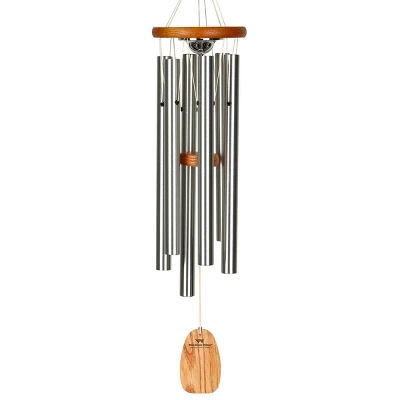 Woodstock Wind Chimes Signature Collection, Woodstock Memorial Chime, 24'' Silver Wind Chime AGMU - Image 2