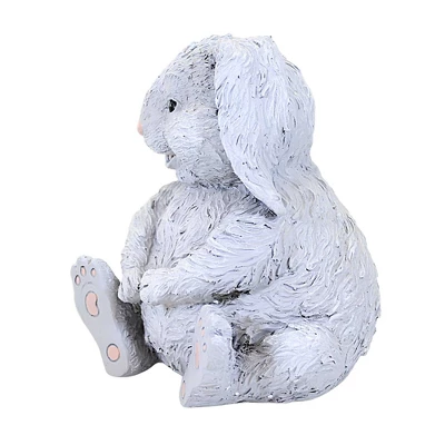 Home & Garden Bunny Pudgy Pal - One Garden Statue 8 Inches - Lop-Earred Rabbit - 18996 - Polyresin - Gray - Image 2